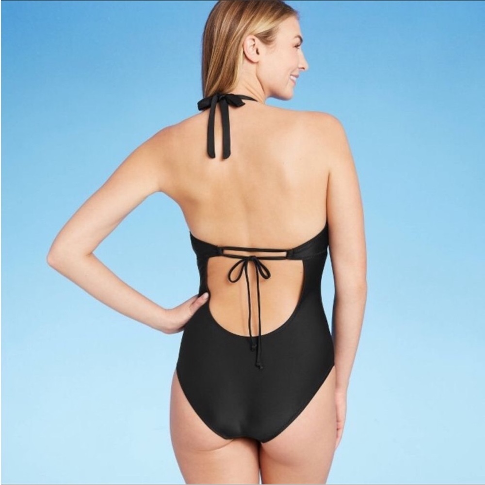 Kona Sol Crochet Front Plunge Sexy One Piece - Picture 3 of 7